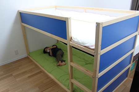 IKEAの2段ベッド(リバーシブルベッド)KURAを作る - cafe@永福
