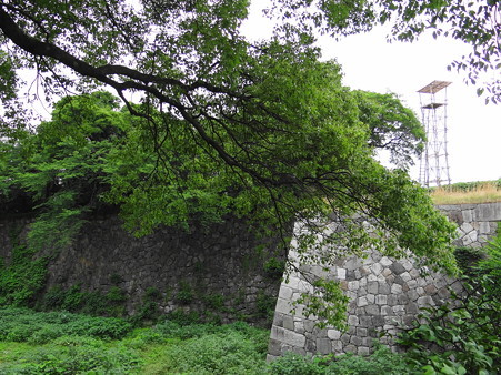 名古屋城石垣と大相撲櫓太鼓
